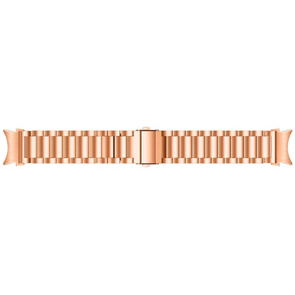 For Samsung Galaxy Watch7 44mm 40mm Stainless Steel Watch Band 3-Beads Wrist Strap