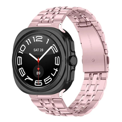 For Samsung Galaxy Watch Ultra 47mm Replacement Band 7-Bead Stainless Steel Smart Watch Strap