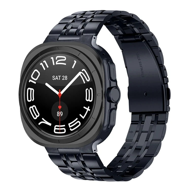 For Samsung Galaxy Watch Ultra 47mm Replacement Band 7-Bead Stainless Steel Smart Watch Strap