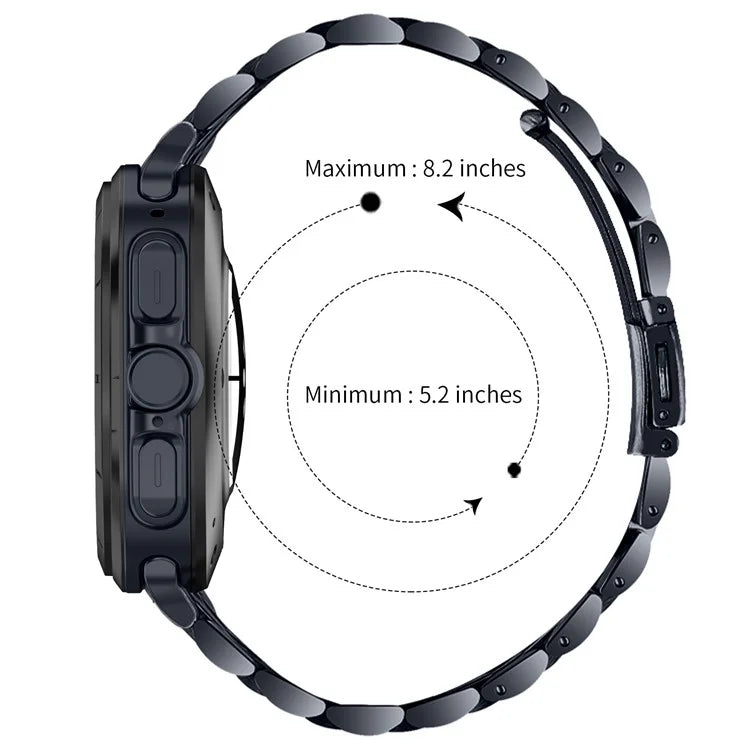 For Samsung Galaxy Watch Ultra 47mm Replacement Band 7-Bead Stainless Steel Smart Watch Strap