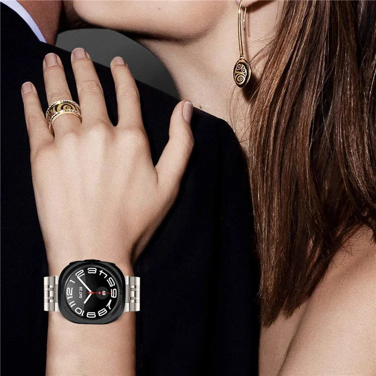 For Samsung Galaxy Watch Ultra 47mm Replacement Band 7-Bead Stainless Steel Smart Watch Strap