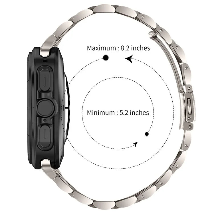 For Samsung Galaxy Watch Ultra 47mm Replacement Band 7-Bead Stainless Steel Smart Watch Strap