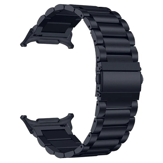 For Samsung Galaxy Watch Ultra 47mm Replacement Strap 3-Bead Stainless Steel Smart Watch Band, Grey