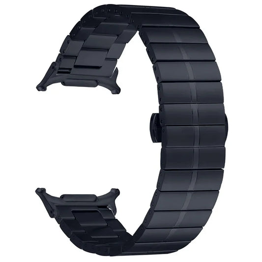 For Samsung Galaxy Watch Ultra 47mm Watch Band Stainless Steel Butterfly Buckle Strap
