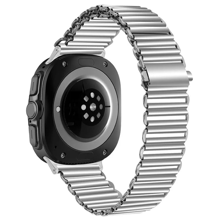 For Samsung Galaxy Watch Ultra 47mm Replacement Strap Stainless Steel Smart Watch Band, Silver
