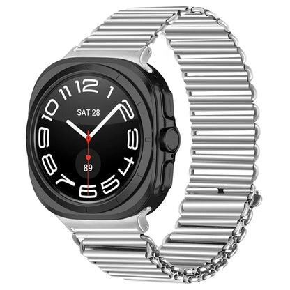 For Samsung Galaxy Watch Ultra 47mm Replacement Strap Stainless Steel Smart Watch Band, Silver