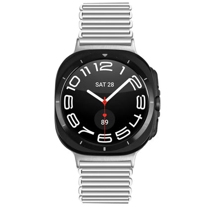 For Samsung Galaxy Watch Ultra 47mm Replacement Strap Stainless Steel Smart Watch Band, Silver