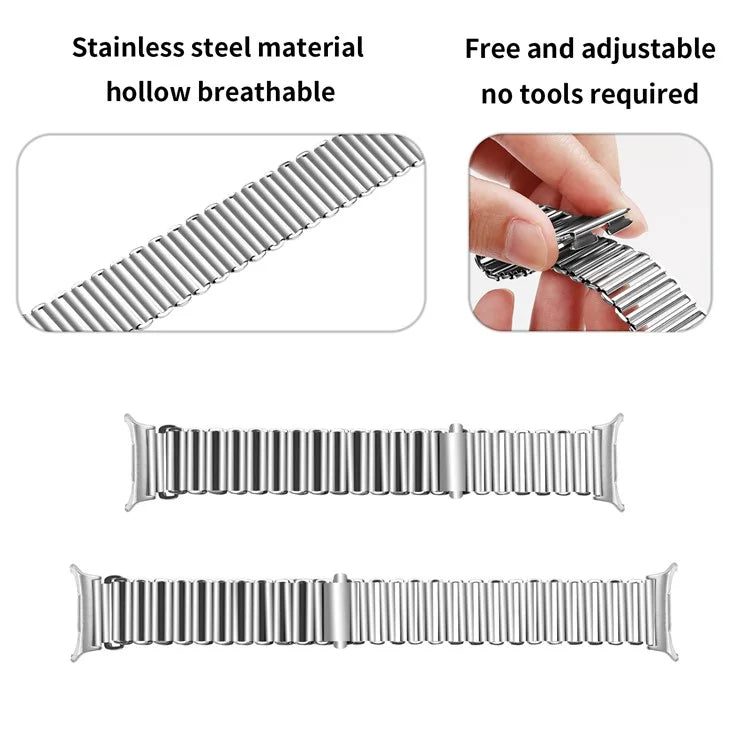 For Samsung Galaxy Watch Ultra 47mm Replacement Strap Stainless Steel Smart Watch Band, Silver