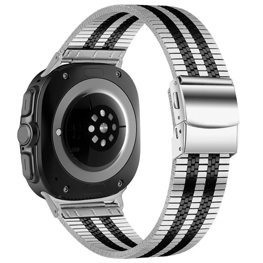 For Samsung Galaxy Watch Ultra 47mm Watch Band Stainless Steel 5-Beads Wrist Strap