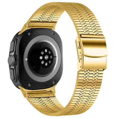 For Samsung Galaxy Watch Ultra 47mm Watch Band Stainless Steel 5-Beads Wrist Strap