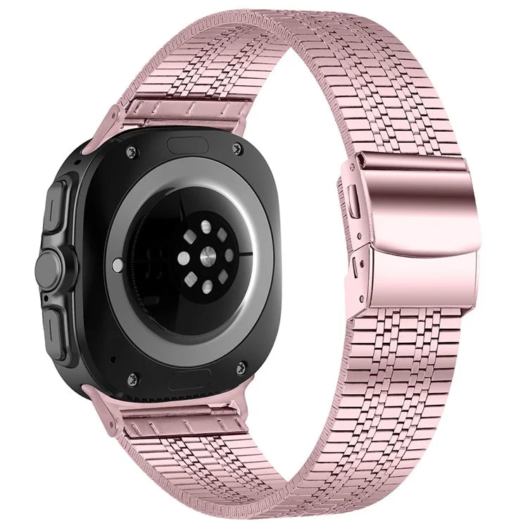 For Samsung Galaxy Watch Ultra 47mm Watch Band Stainless Steel 5-Beads Wrist Strap