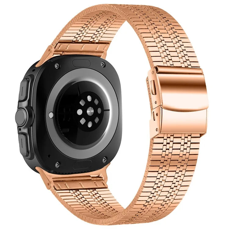 For Samsung Galaxy Watch Ultra 47mm Watch Band Stainless Steel 5-Beads Wrist Strap
