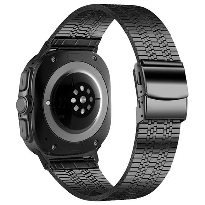 For Samsung Galaxy Watch Ultra 47mm Replacement Strap 5-Bead Stainless Steel Smart Watch Band, Black
