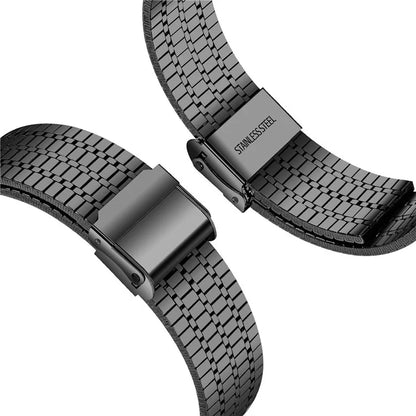For Samsung Galaxy Watch Ultra 47mm Watch Band Stainless Steel 7-Beads Wrist Strap - Black