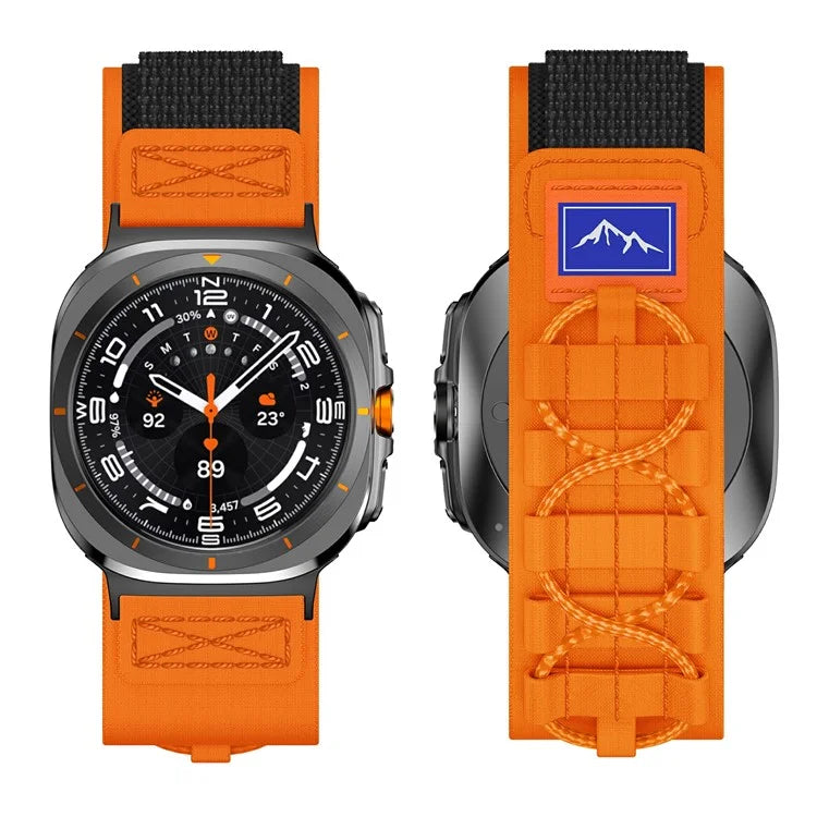 For Samsung Galaxy Watch Ultra 47mm Nylon Watch Strap Track Braided Rope Strap