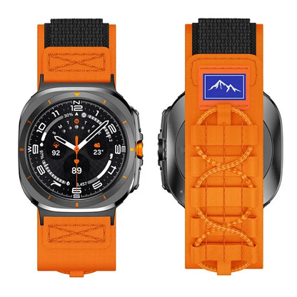 For Samsung Galaxy Watch Ultra 47mm Nylon Watch Strap Track Braided Rope Strap