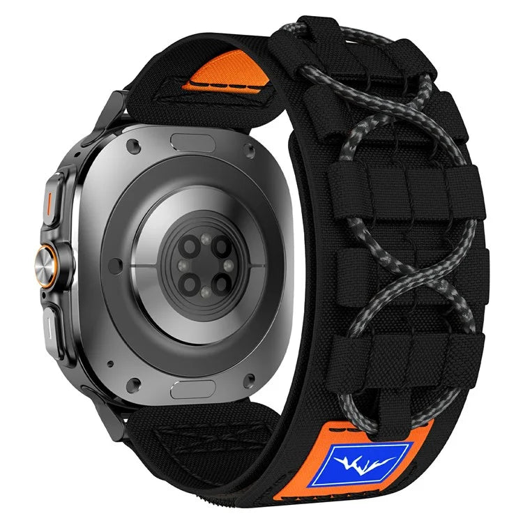 For Samsung Galaxy Watch Ultra 47mm Nylon Watch Strap Track Braided Rope Strap
