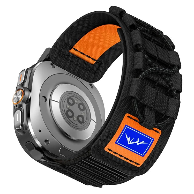 For Samsung Galaxy Watch Ultra 47mm Nylon Watch Strap Track Braided Rope Strap