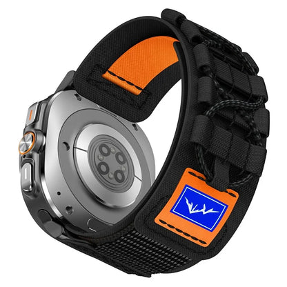 For Samsung Galaxy Watch Ultra 47mm Nylon Watch Strap Track Braided Rope Strap