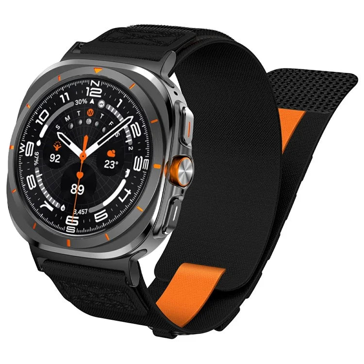 For Samsung Galaxy Watch Ultra 47mm Nylon Watch Strap Track Braided Rope Strap