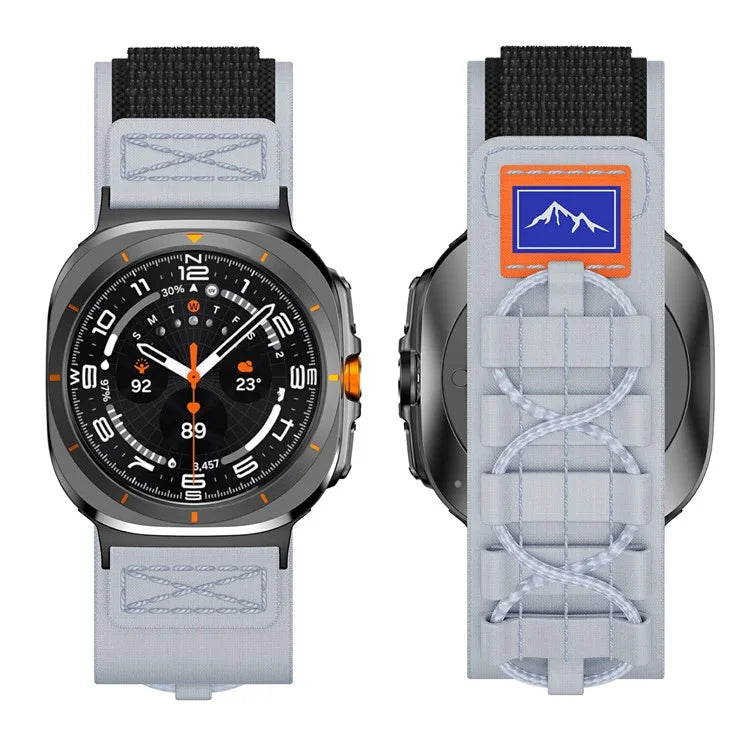 For Samsung Galaxy Watch Ultra 47mm Nylon Watch Strap Track Braided Rope Strap