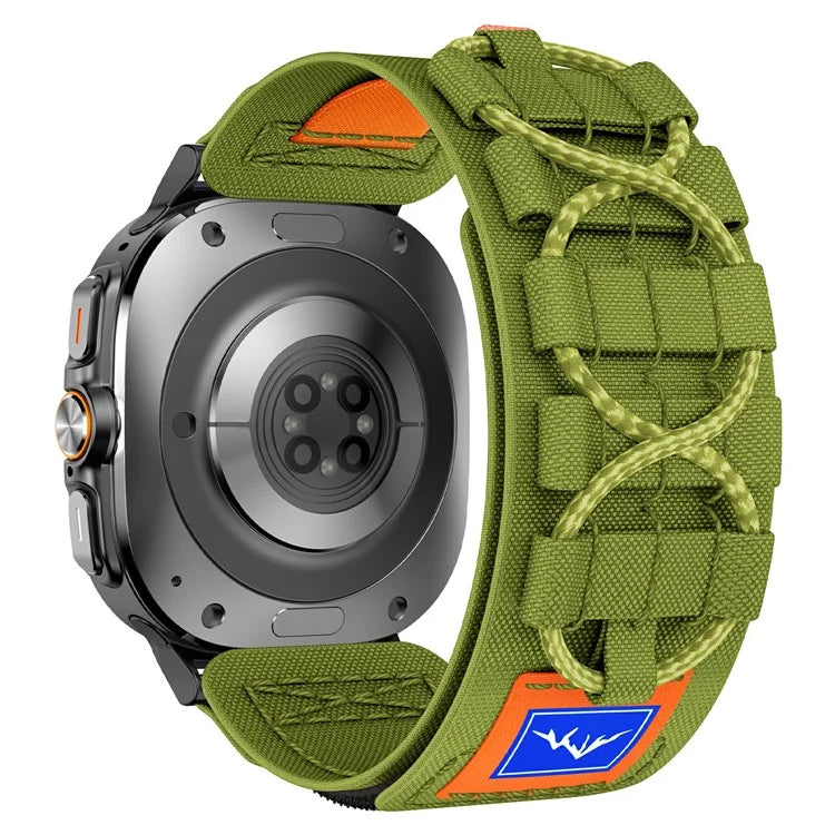 For Samsung Galaxy Watch Ultra 47mm Nylon Watch Strap Track Braided Rope Strap
