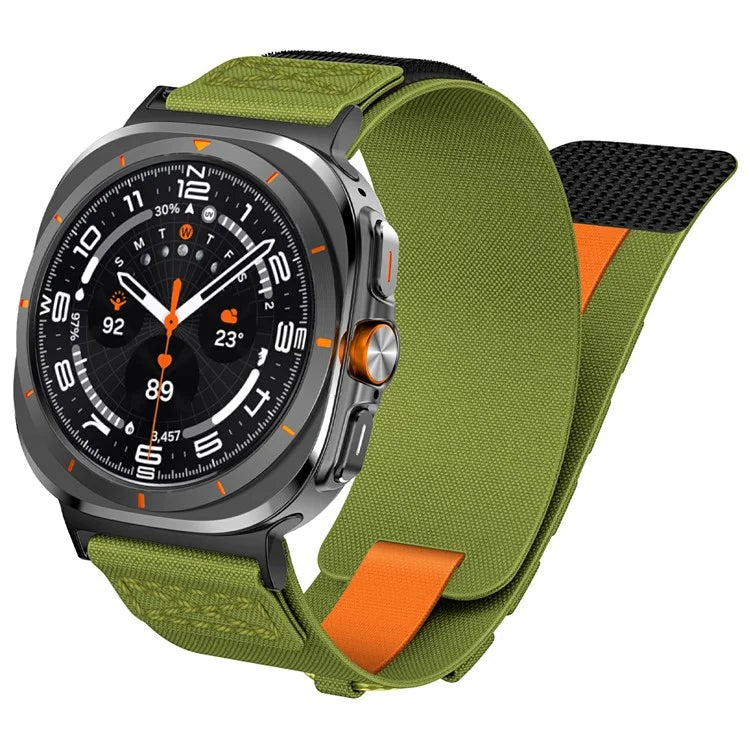 For Samsung Galaxy Watch Ultra 47mm Nylon Watch Strap Track Braided Rope Strap