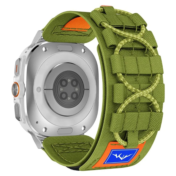 For Samsung Galaxy Watch Ultra 47mm Nylon Watch Strap Track Braided Rope Strap