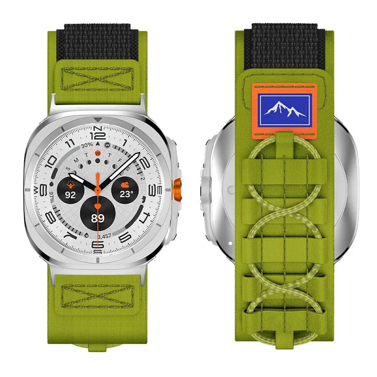 For Samsung Galaxy Watch Ultra 47mm Nylon Watch Strap Track Braided Rope Strap