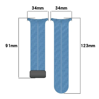 For Samsung Galaxy Watch Ultra 47mm Silicone Watch Band Carbon Fiber Texture with Magnetic Buckle