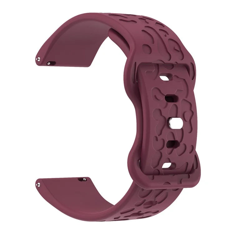 KALEBOL 22mm Silicone Strap for Huawei Watch 4 / 4 Pro / GT 4 46mm Leopard Texture Watch Band