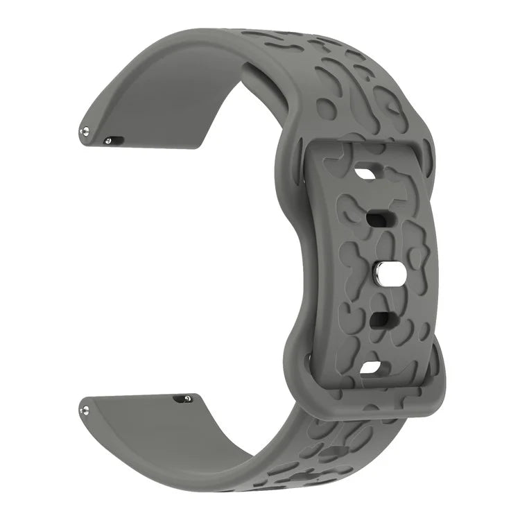 KALEBOL 22mm Silicone Strap for Huawei Watch 4 / 4 Pro / GT 4 46mm Leopard Texture Watch Band