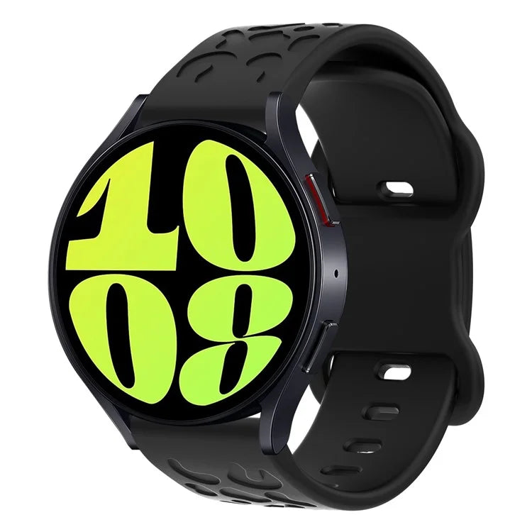 KALEBOL 20mm Silicone Strap for Huawei Watch GT 3 42mm / GT 3 Pro 43mm Leopard Texture Watch Band