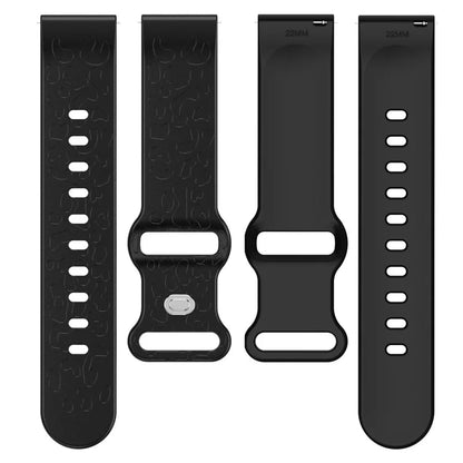 KALEBOL 20mm Silicone Strap for Huawei Watch GT 3 42mm / GT 3 Pro 43mm Leopard Texture Watch Band