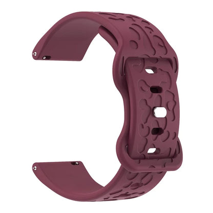 KALEBOL 20mm Silicone Strap for Huawei Watch GT 3 42mm / GT 3 Pro 43mm Leopard Texture Watch Band