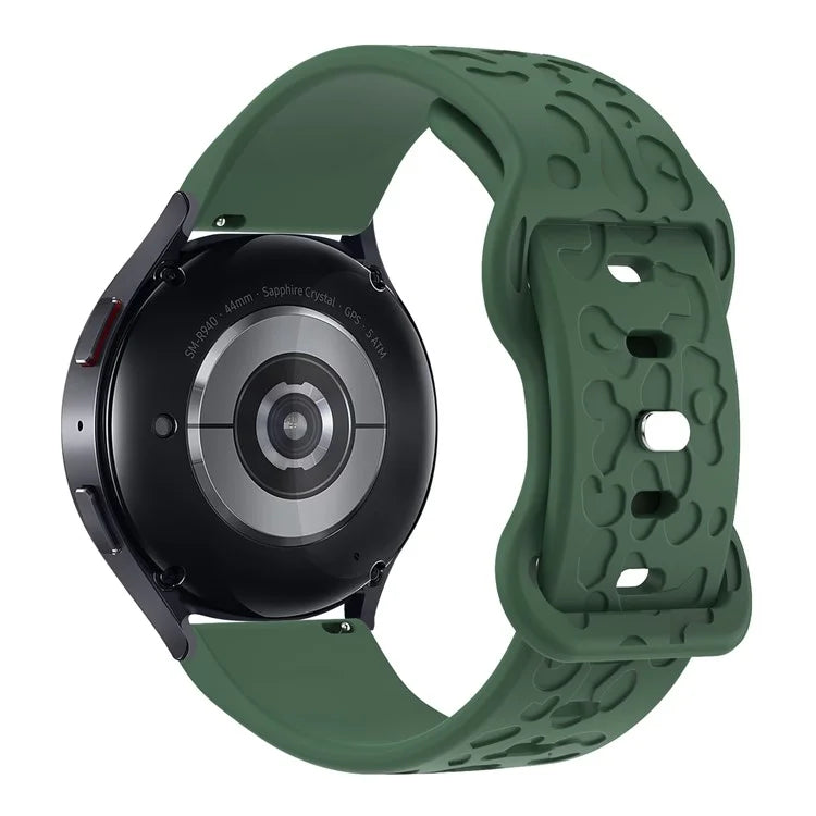 KALEBOL 20mm Silicone Strap for Huawei Watch GT 3 42mm / GT 3 Pro 43mm Leopard Texture Watch Band