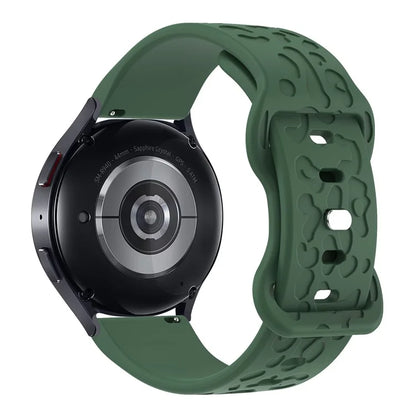 KALEBOL 20mm Silicone Strap for Huawei Watch GT 3 42mm / GT 3 Pro 43mm Leopard Texture Watch Band