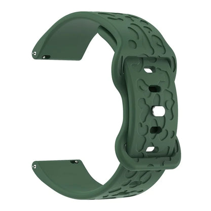 KALEBOL 20mm Silicone Strap for Huawei Watch GT 3 42mm / GT 3 Pro 43mm Leopard Texture Watch Band