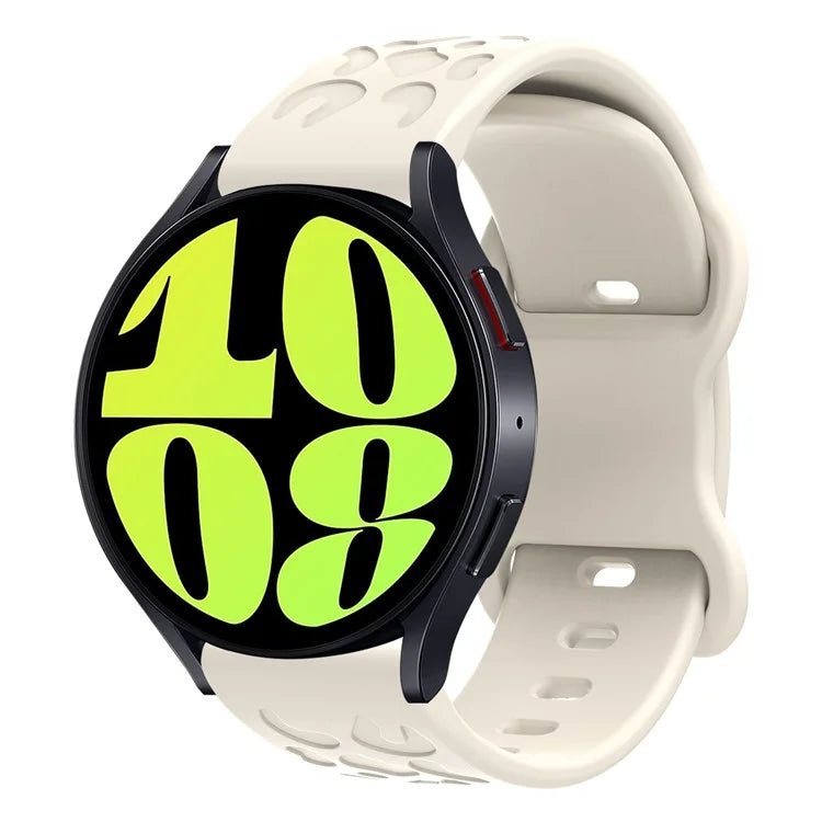 KALEBOL 20mm Silicone Strap for Huawei Watch GT 3 42mm / GT 3 Pro 43mm Leopard Texture Watch Band
