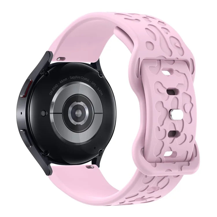 KALEBOL 20mm Silicone Strap for Huawei Watch GT 3 42mm / GT 3 Pro 43mm Leopard Texture Watch Band