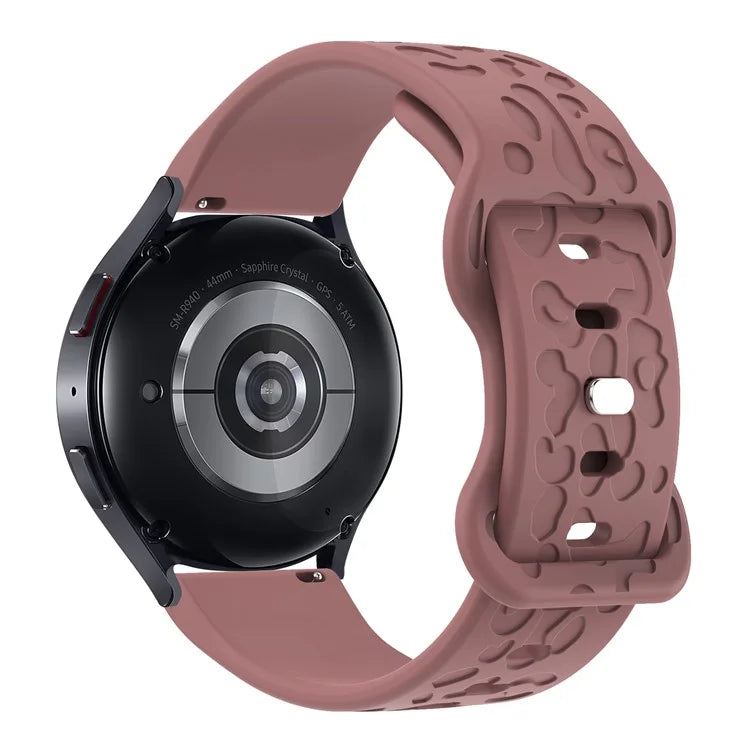 KALEBOL 20mm Silicone Strap for Huawei Watch GT 3 42mm / GT 3 Pro 43mm Leopard Texture Watch Band