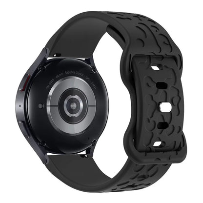 KALEBOL 18mm Silicone Strap for Huawei Watch GT 4 41mm / Garmin Venu 3S Leopard Texture Watch Band