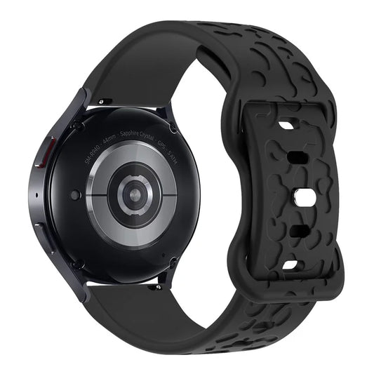 KALEBOL 18mm Silicone Strap for Huawei Watch GT 4 41mm / Garmin Venu 3S Leopard Texture Watch Band