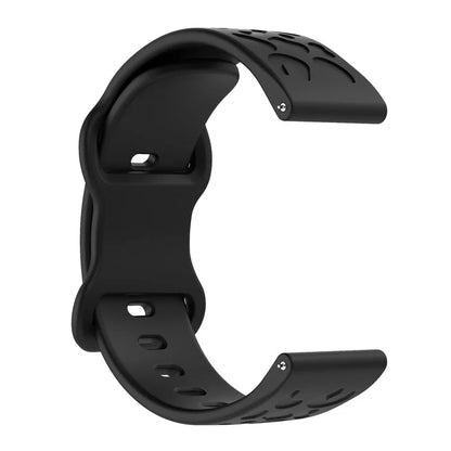 KALEBOL 18mm Silicone Strap for Huawei Watch GT 4 41mm / Garmin Venu 3S Leopard Texture Watch Band