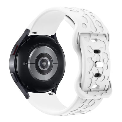 KALEBOL 18mm Silicone Strap for Huawei Watch GT 4 41mm / Garmin Venu 3S Leopard Texture Watch Band