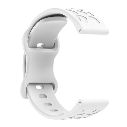 KALEBOL 18mm Silicone Strap for Huawei Watch GT 4 41mm / Garmin Venu 3S Leopard Texture Watch Band