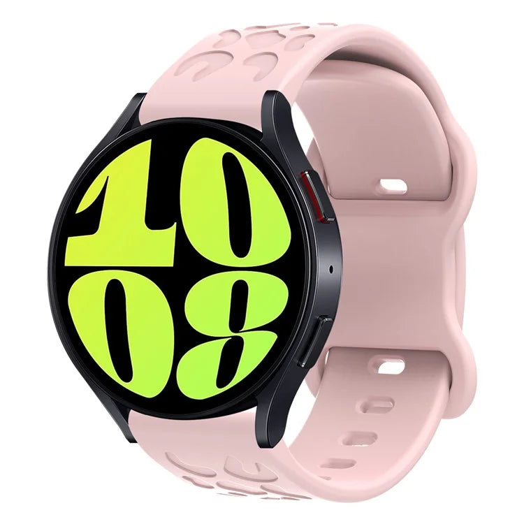 KALEBOL 18mm Silicone Strap for Huawei Watch GT 4 41mm / Garmin Venu 3S Leopard Texture Watch Band