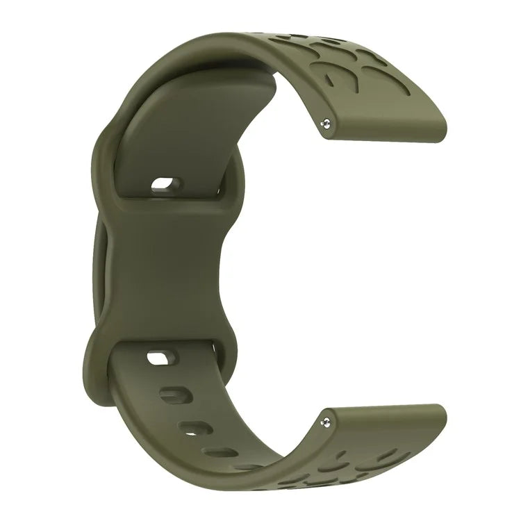 KALEBOL 18mm Silicone Strap for Huawei Watch GT 4 41mm / Garmin Venu 3S Leopard Texture Watch Band