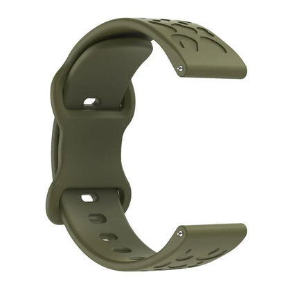 KALEBOL 18mm Silicone Strap for Huawei Watch GT 4 41mm / Garmin Venu 3S Leopard Texture Watch Band