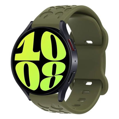 KALEBOL 18mm Silicone Strap for Huawei Watch GT 4 41mm / Garmin Venu 3S Leopard Texture Watch Band